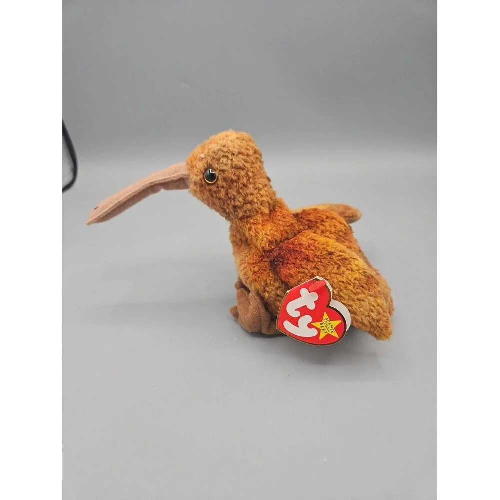 Ty Beanie Babies Kiwi Bird Beak 1998 Curly Fabric